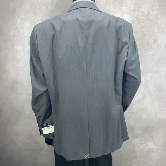 Jos A Bank Executive Collection Men’s 48R 100% Wool Suit Jacket Sport Coat Gray - Picture 5 of 8